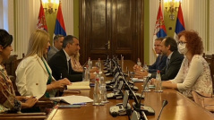 30. avgust 2022. Predsednik Narodne skupštine Republike Srbije dr Vladimir Orlić sa šefom Delegacije Evropske unije u Republici Srbiji Emanuleom Žiofreom